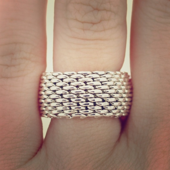 Tiffany & Co. Jewelry - TIFFANY & CO STERLING SILVER SOMERSET LG MESH RING